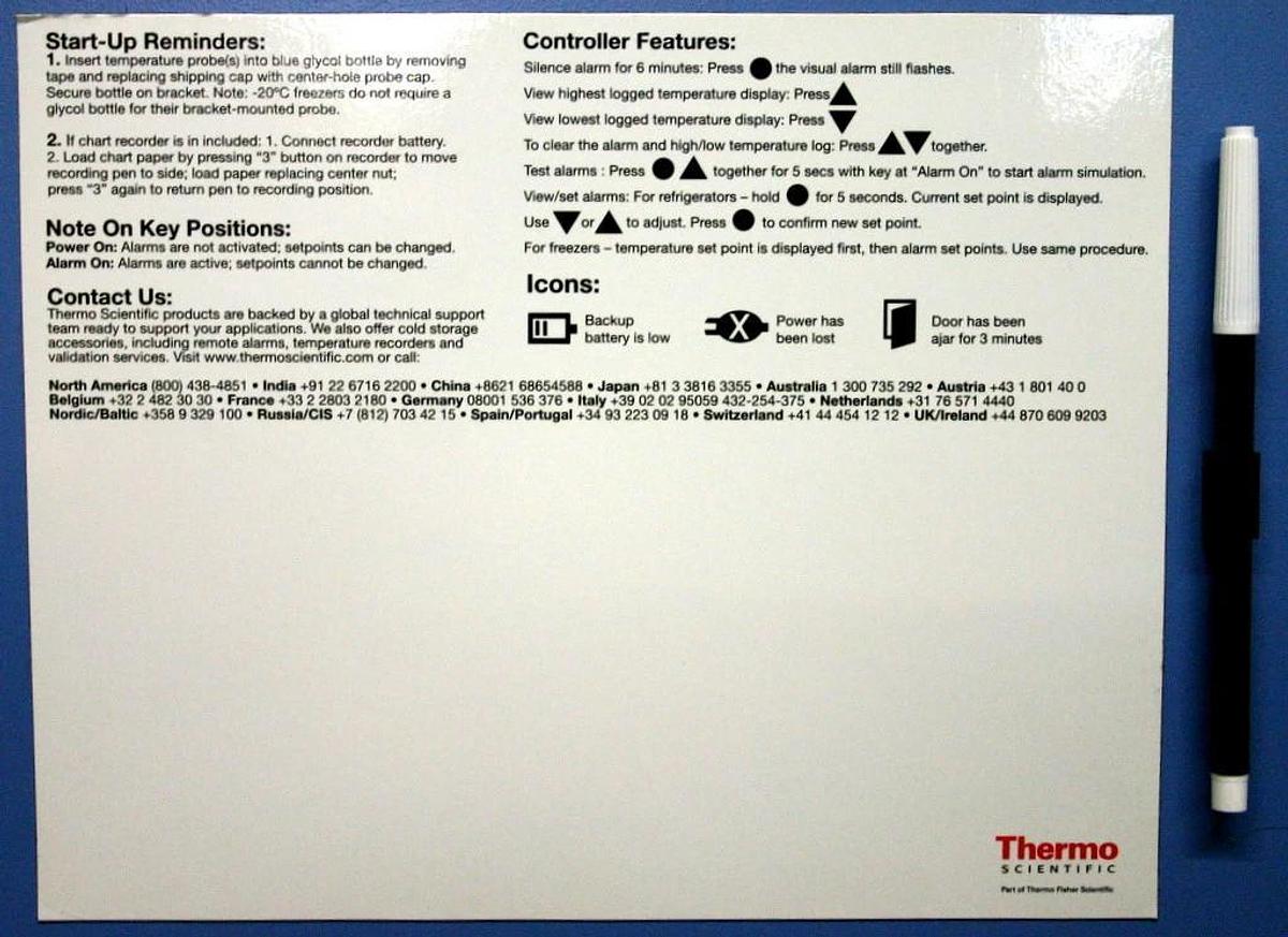 THERMO SCIENTIFIC REVCO LABORATORY PHARMACY REFRIGERATOR, MODEL RPH5004A