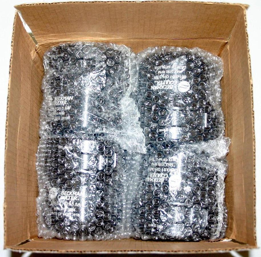 Used BECKMAN COULTER BUCKETS FOR GH-3.8 ROTOR, MODEL 360589, NIB, SET OF FOUR