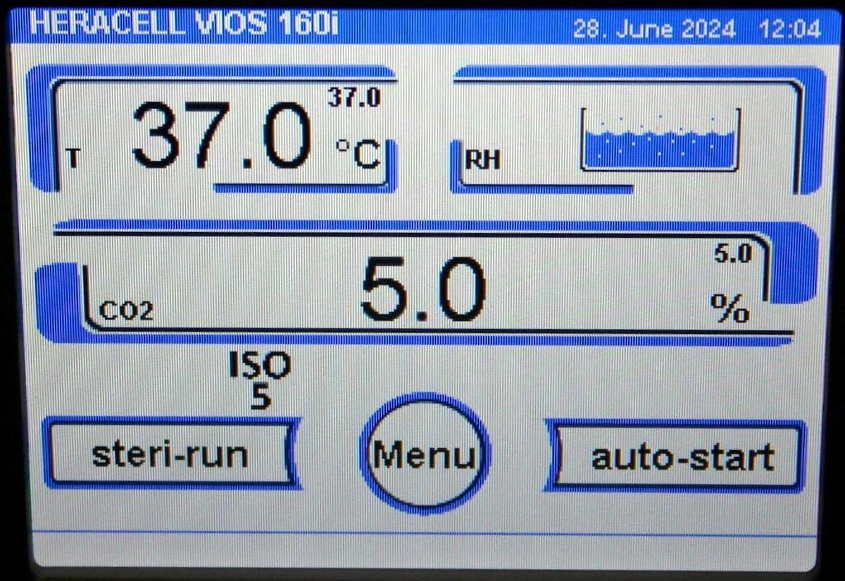 THERMO SCIENTIFIC HERACELL VIOS 160I CO2 INCUBATOR, 165L, ELECTROPOLISHED S/S
