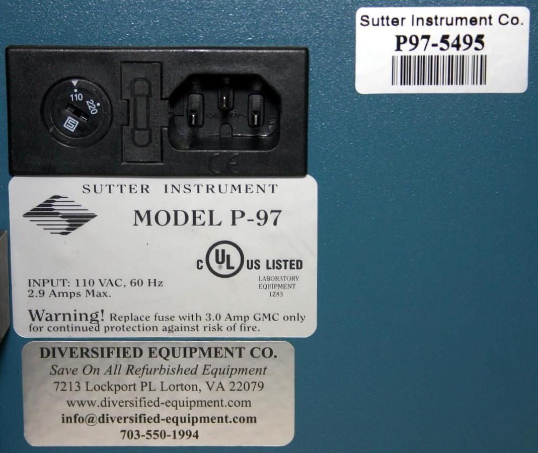 Used SUTTER FLAMING/BROWN MICROPIPETTE PULLER, MODEL P-97