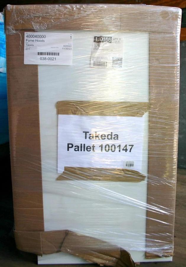 Used NEW ENGLAND LAB MOTT INSULATED SOLVENT CABINET, FIRE PROOF, 48", MODEL 1512011