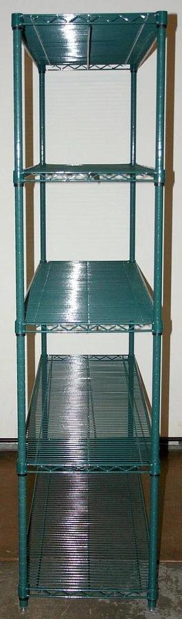 Refurbished METRO SUPER ERECTA 5 SHELF GREEN ANTIMICROBIAL SHELVING RACKS RACKING 1860-56NK3