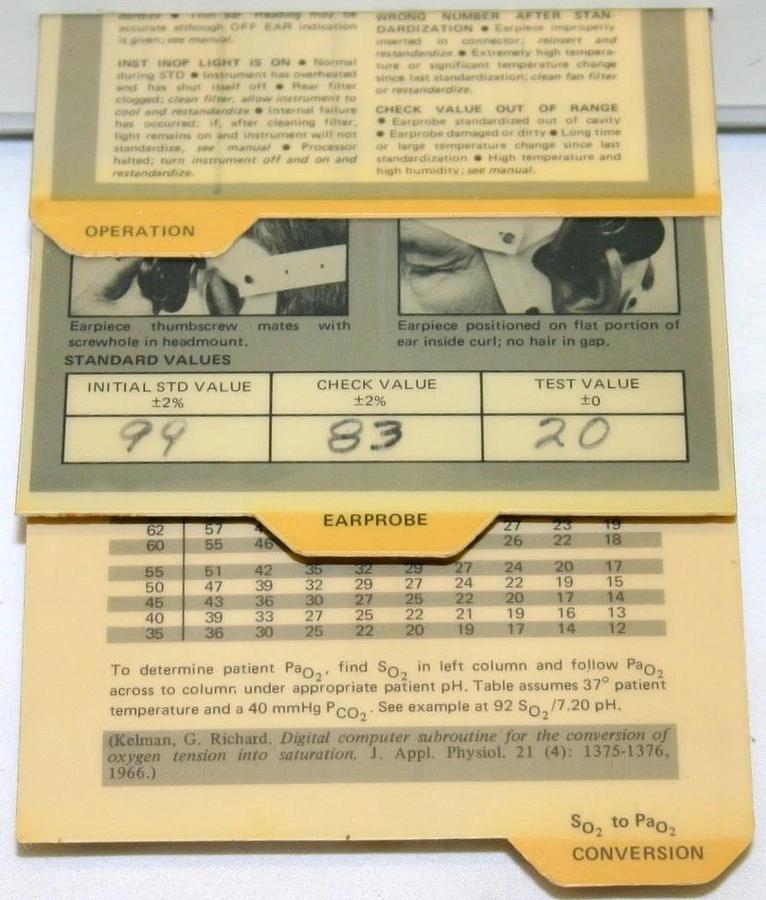 Used HEWLETT PACKARD 8-WAVELENGTH EAR OXIMETER, MODEL 47201A