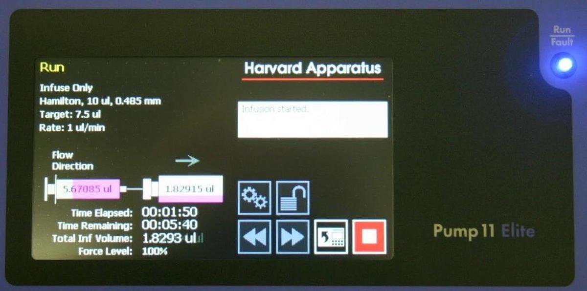 HARVARD PUMP 11 ELITE NANOMITE PROGRAMMABLE WITHDRAWAL INFUSION PUMP