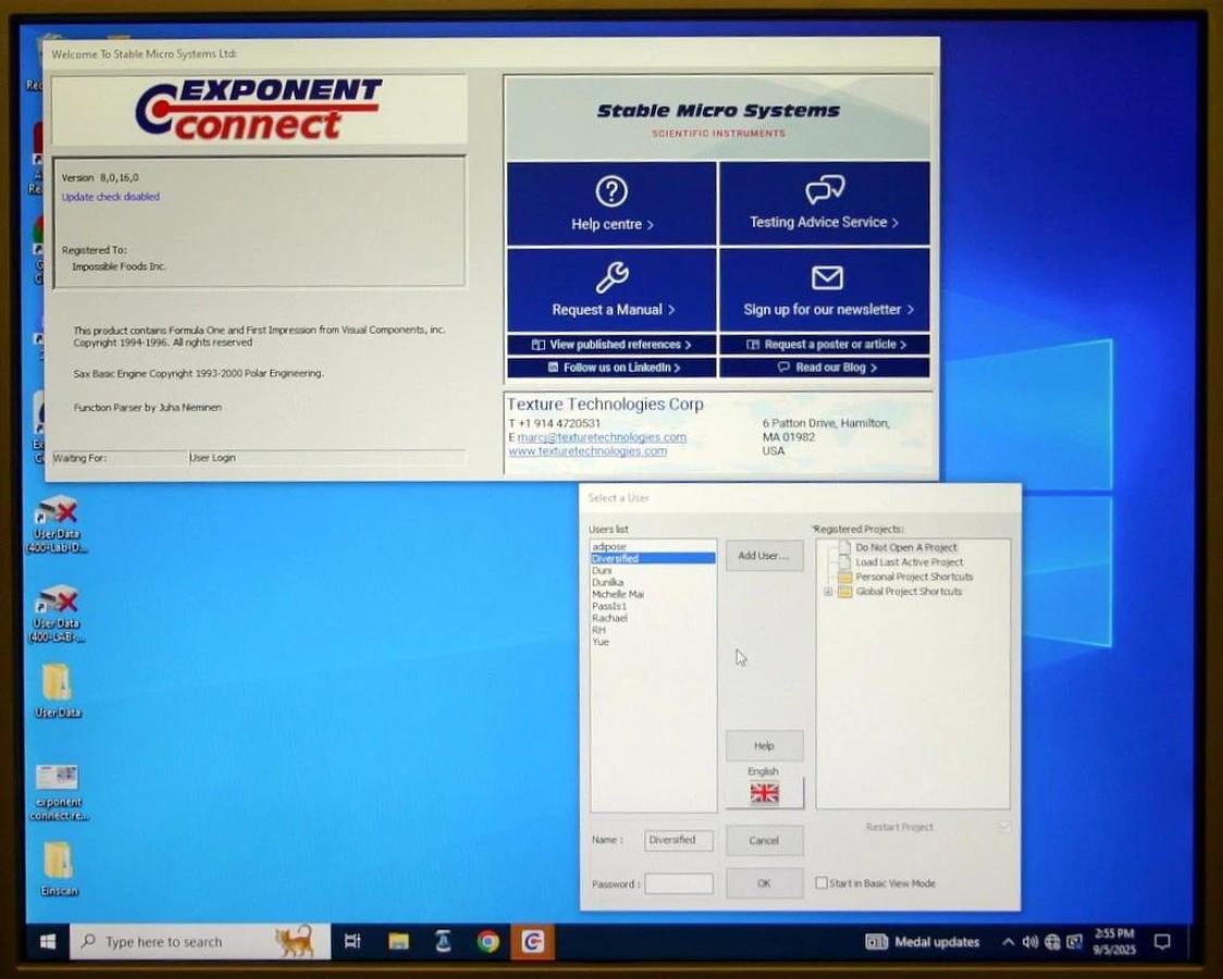STABLE MICROSYSTEMS TEXTURE ANALYSER, MODEL TA-XT PLUS C, TA-XTPLUSC