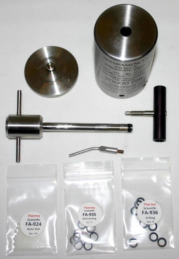 Used SLM AMINCO THERMO ELECTRON FRENCH PRESSURE MINI CELL, MODEL FA-003, 20,000 PSI