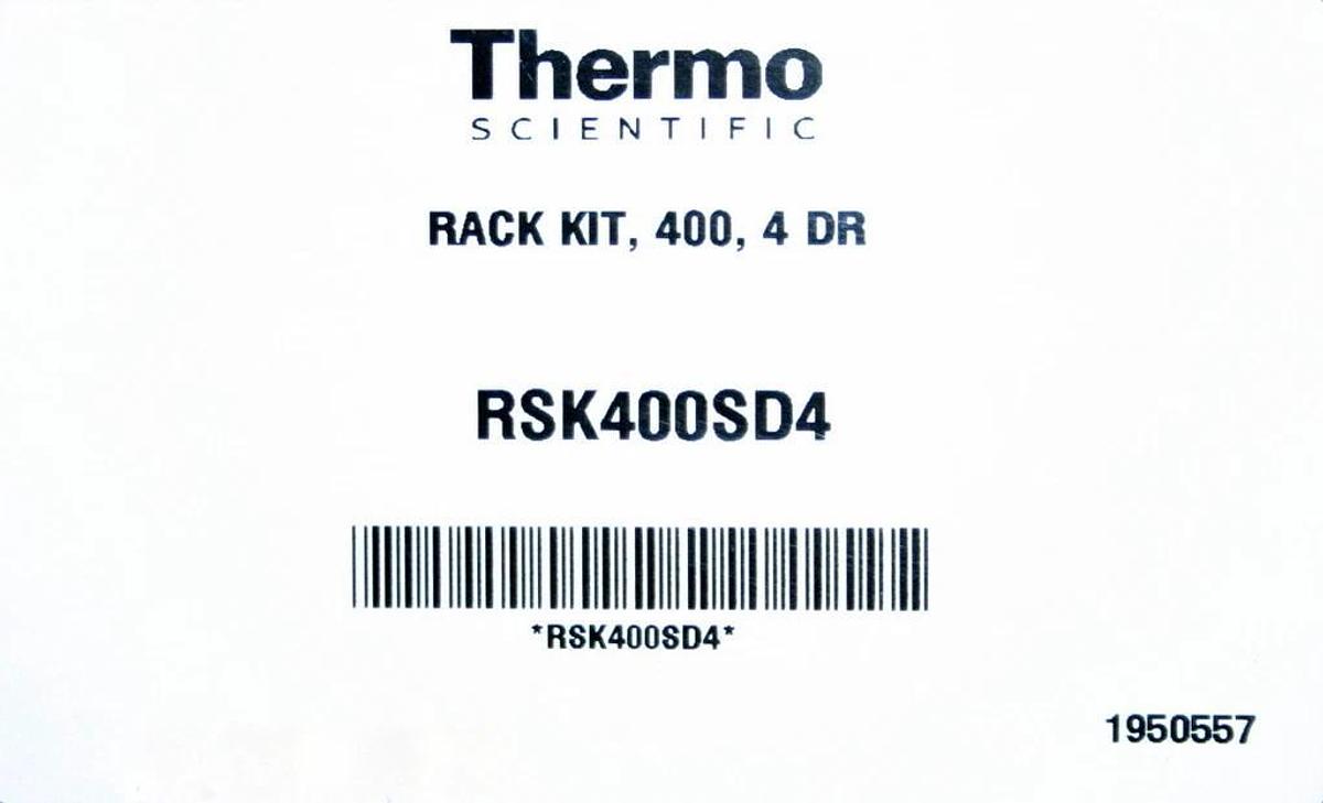 Used THERMO SCIENTIFIC FREEZER RACK KIT, MODEL RSK400SD4 FORMA 88400 & TSU400  RACKS