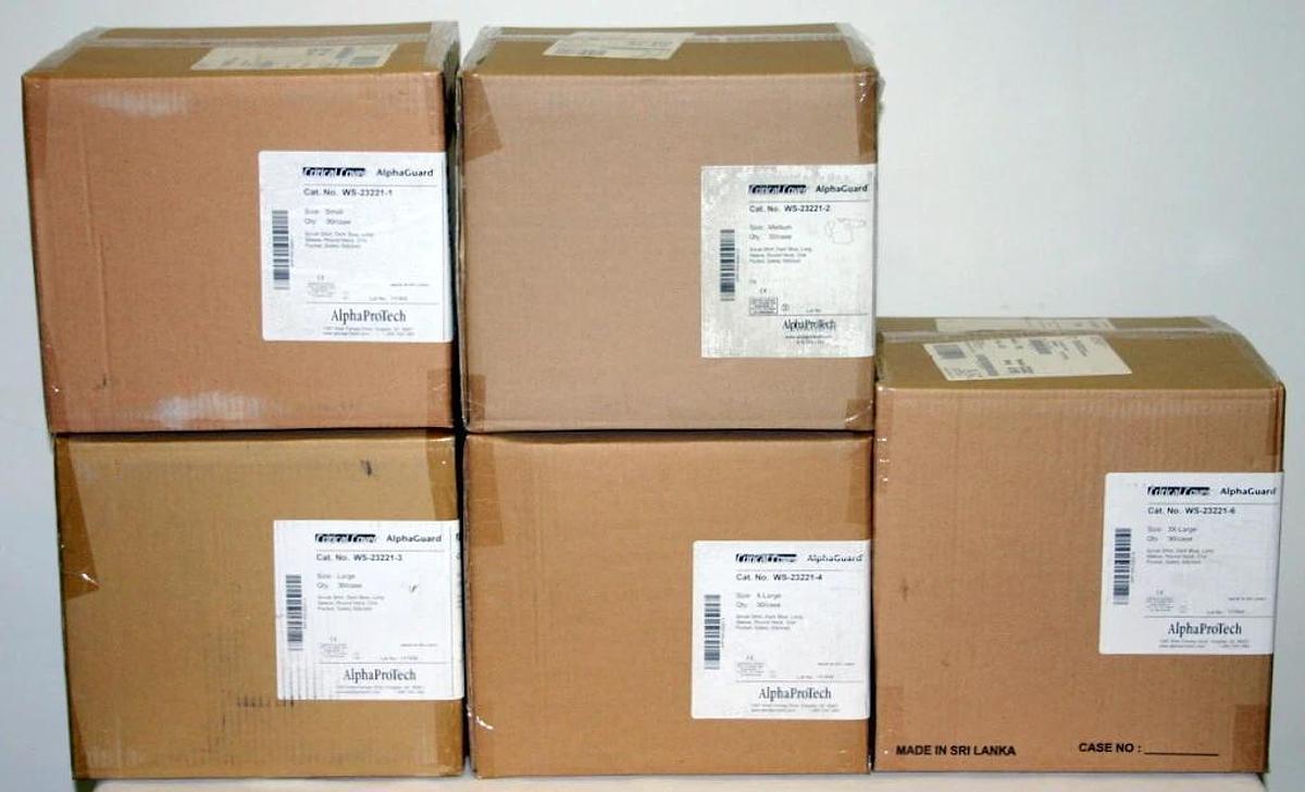 ALPHA PRO TECH CRITICAL COVER SCRUB SHIRTS, DARK BLUE, LONG SLEEVE, ASST. SIZES