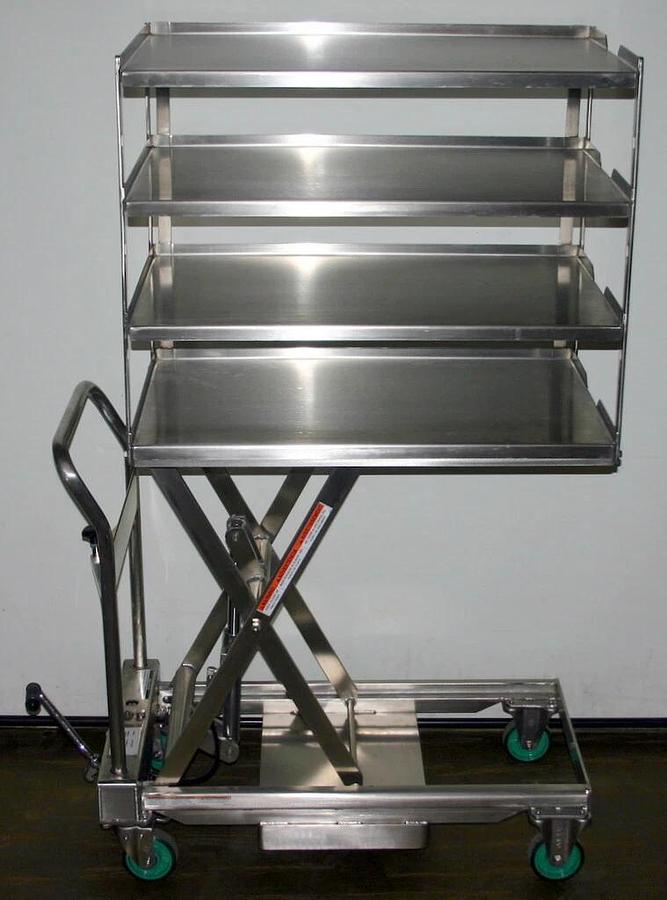 VESTIL STAINLESS STEEL HYDRAULIC SCISSOR LIFT CART, MODEL CART-550-SS