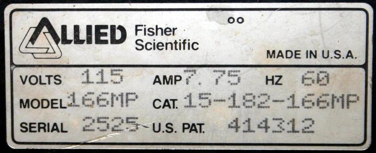 Used FISHER HISTOMATIC TISSUE PROCESSOR, MODEL 166 MP