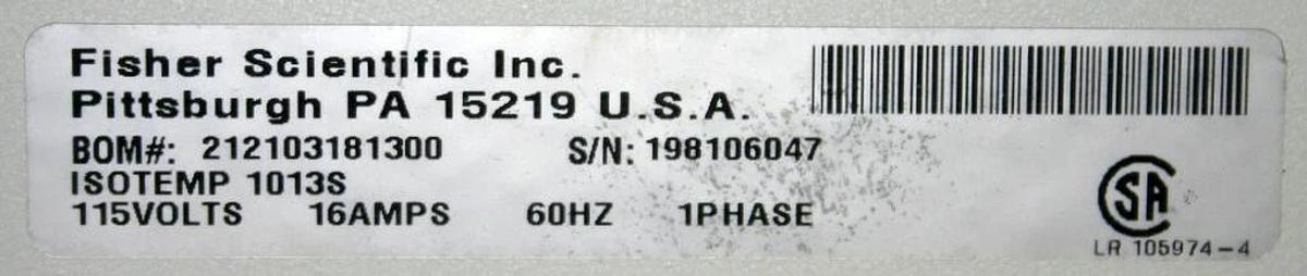 Used FISHER SCIENTIFIC REFRIGERATED HEATED BATH CIRCULATOR, MODEL ISOTEMP 1013S