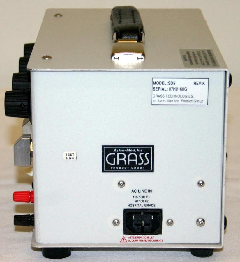 Used ASTRO-MED GRASS NATUS NEUROLOGY SQUARE PULSE STIMULATOR, MODEL SD9 K