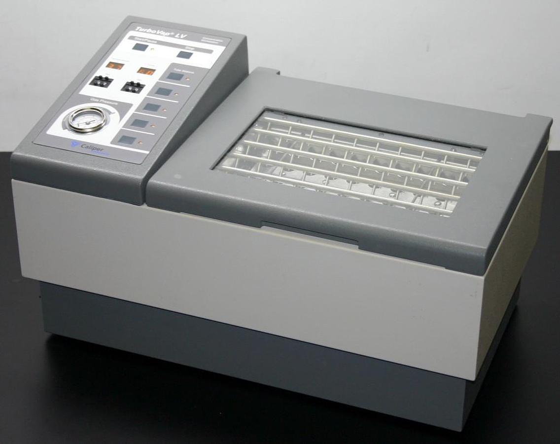 Used CALIPER LIFESCIENCES TURBOVAP LV EVAPORATOR CONCENTRATION WORKSTATION WITH 16 x 100mm RACK