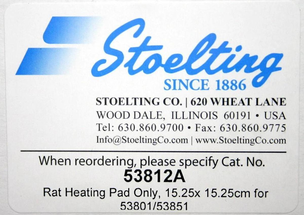 Used STOELTING RODENT WARMER WITH HEATING PAD, MODEL 53800R, NEW IN THE BOX