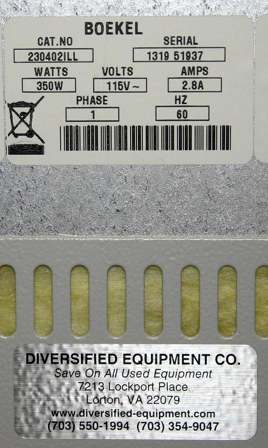 BOEKEL ILLUMINA HYBRIDIZATION OVEN, MODEL 2304021LL