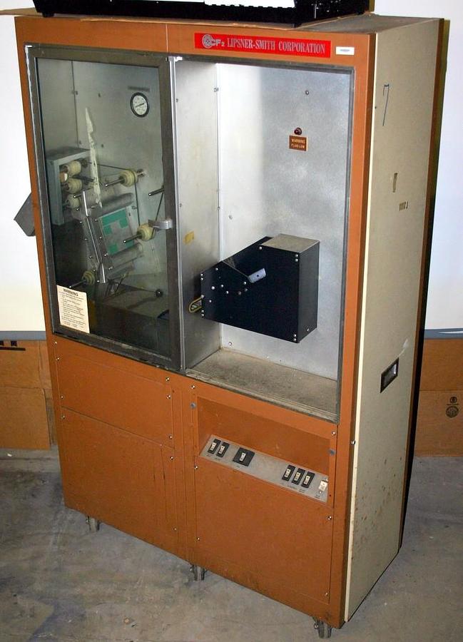 Used LIPSNER-SMITH CF2, 8MM AND 16MM MICRO-PERFECT FILM CLEANER, MODEL CF200