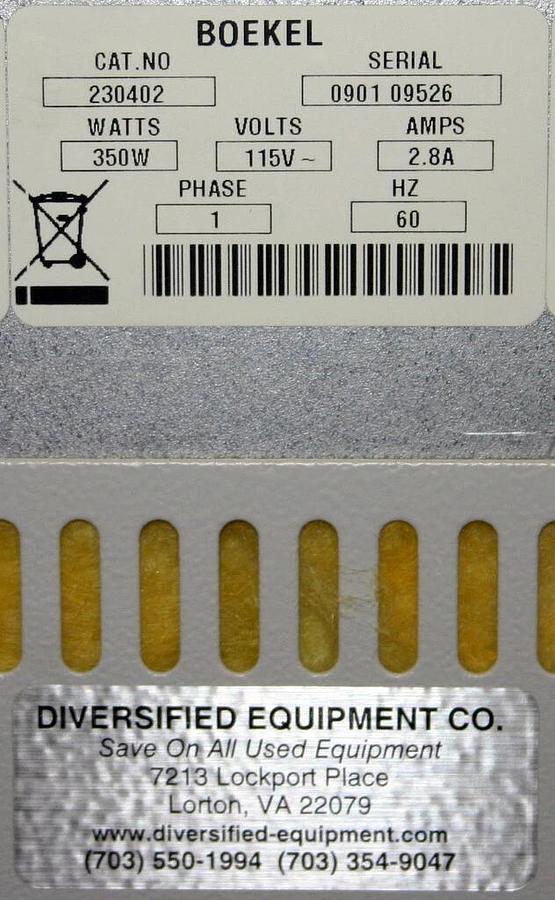 Used BOEKEL BIG SHOT III HYBRIDIZATION OVEN, MODEL 230402