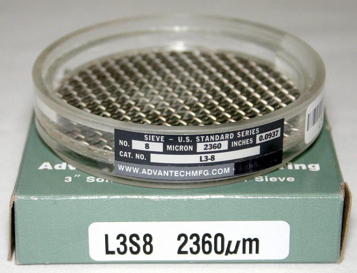 Used ADVANTECH 3" DIAMETER CLEAR ACRYLIC SONIC SIFTER SEPARATOR SIEVE , L3S SERIES