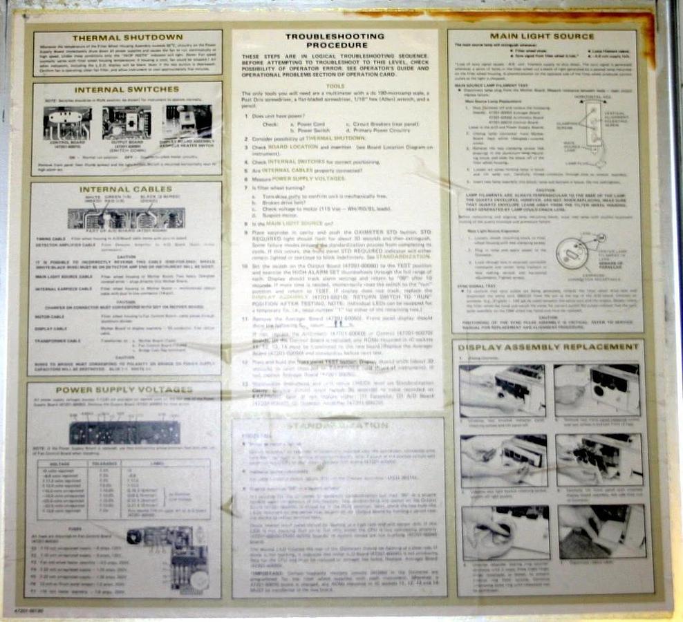 Used HEWLETT PACKARD 8-WAVELENGTH EAR OXIMETER, MODEL 47201A
