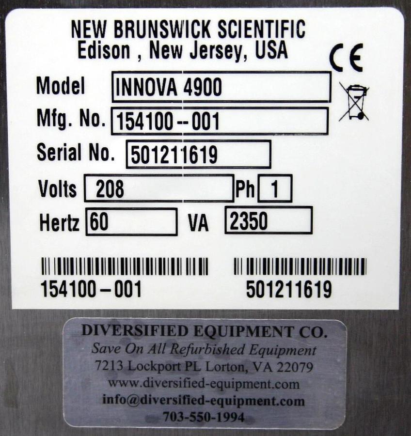 Used NEW BRUNSWICK SCIENTIFIC MULTI-TIER ENVIRONMENTAL SHAKER, MODEL INNOVA 4900