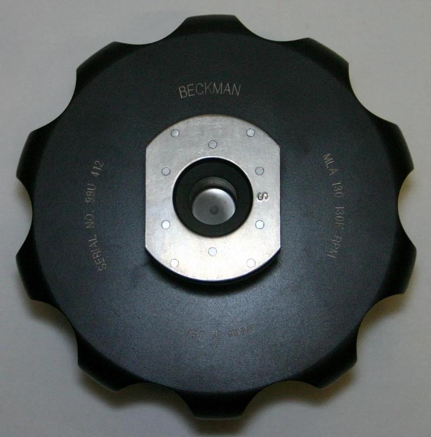 Used BECKMAN ULTRACENTRIFUGE FIXED ANGLE TITANIUM ROTOR, MODEL MLA-130, 10 x 2.0ML