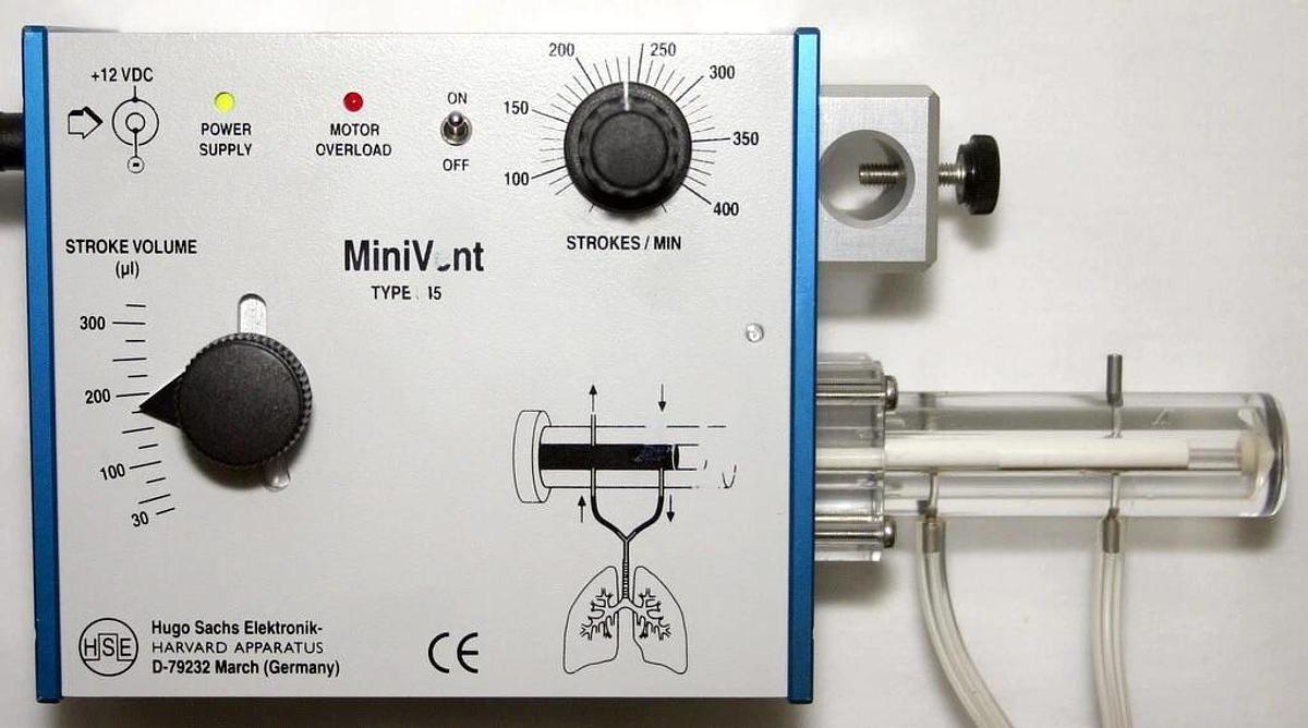 HARVARD HSE HUGO SACHS ELEKTRONIK MOUSE VENTILATOR MINIVENT, MODEL 845