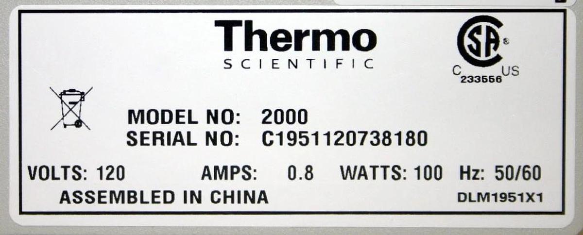 THERMO SCIENTIFIC DIGITAL MULTI-BLOK SINGLE BLOCK HEATER, MODEL 2000Q