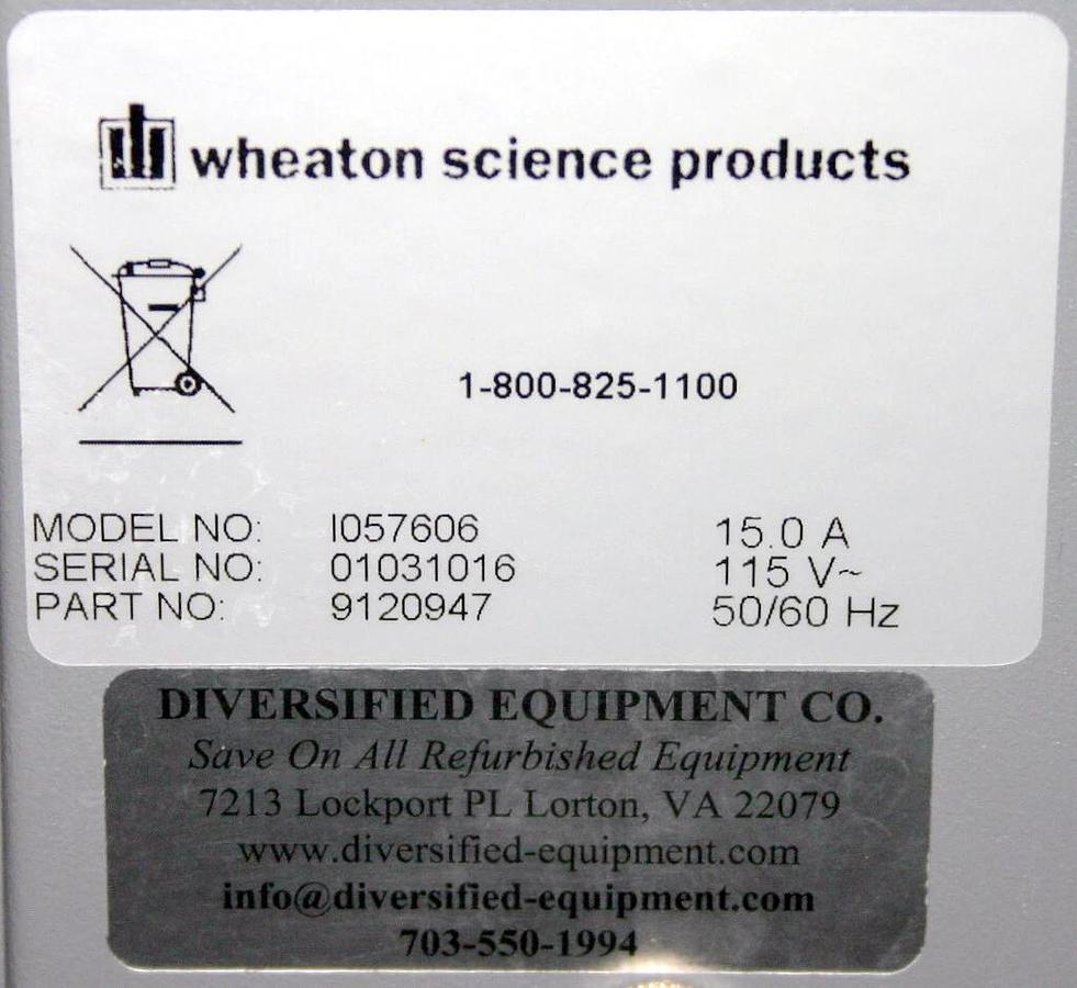 WHEATON ROLL-IN CO2 INCUBATOR, MODEL I057606 WITH R2P 2.0 CELL ROLLER APPARATUS