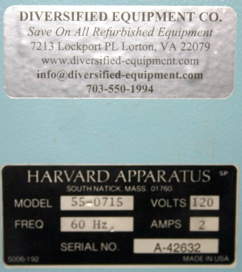 Used HARVARD DUAL PHASE RESPIRATOR, MODEL 55-0715, 613