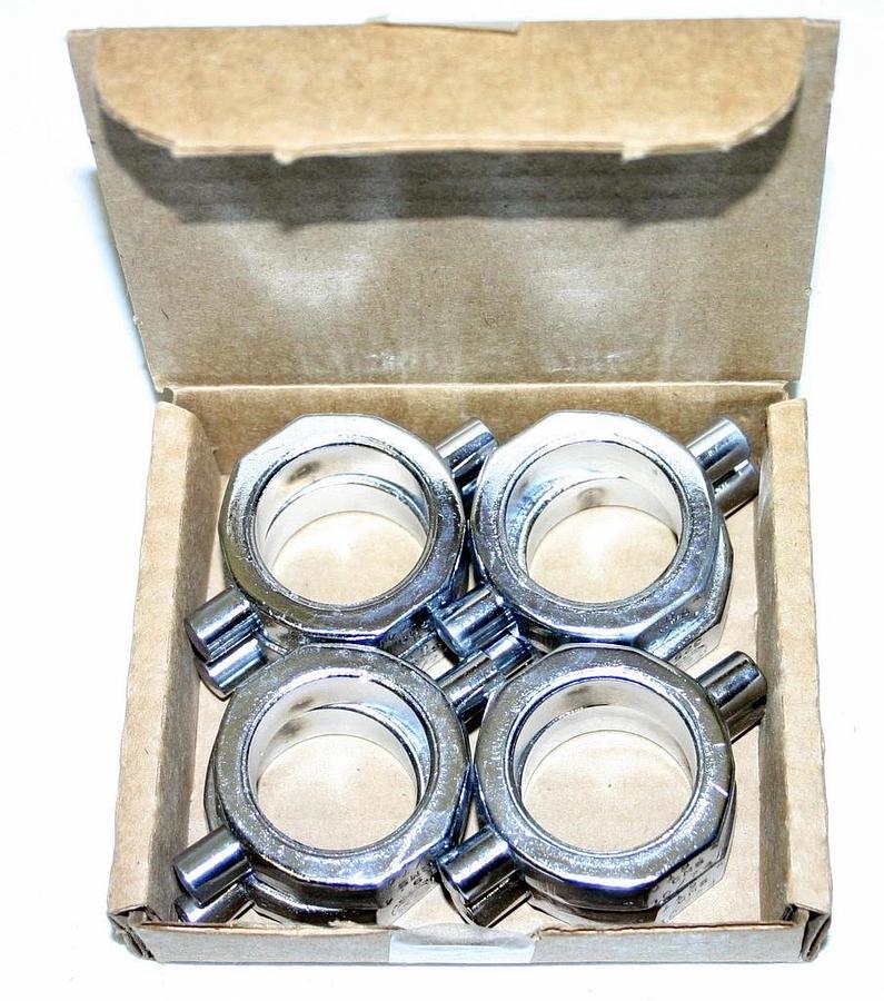 Used IEC TRUNNION RINGS, MODEL 325, BOX OF EIGHT, SINGLE PLACE, MATCHED WEIGHTS, NEW