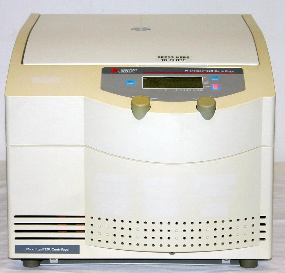 Used BECKMAN COULTER REFRIGERATED MICROCENTRIFUGE, MODEL MICROFUGE 22R