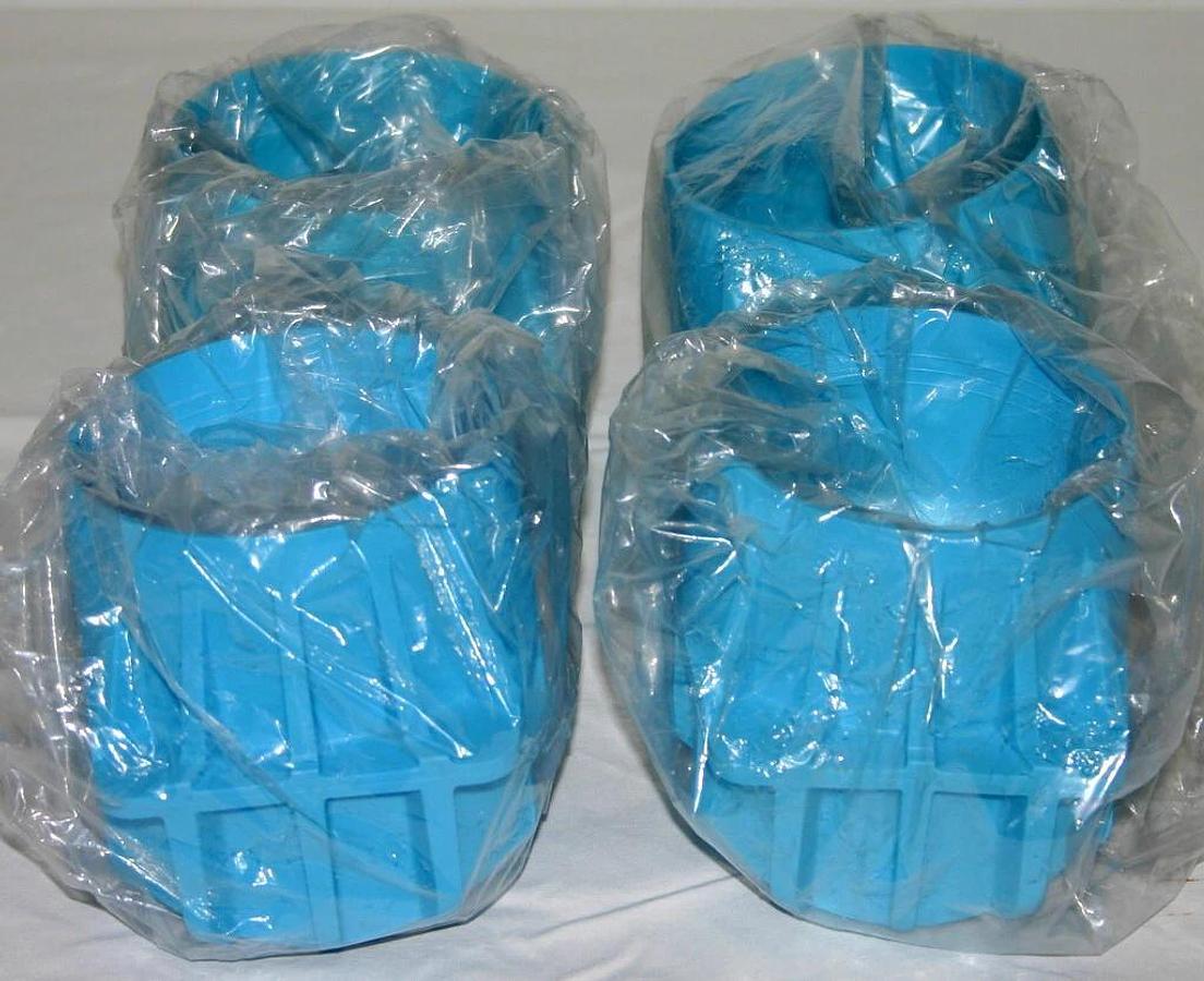 Used BECKMAN COULTER 500 ML CONICAL ADAPTERS, BLUE, MODEL 392078 FOR JS-5.3 ROTOR