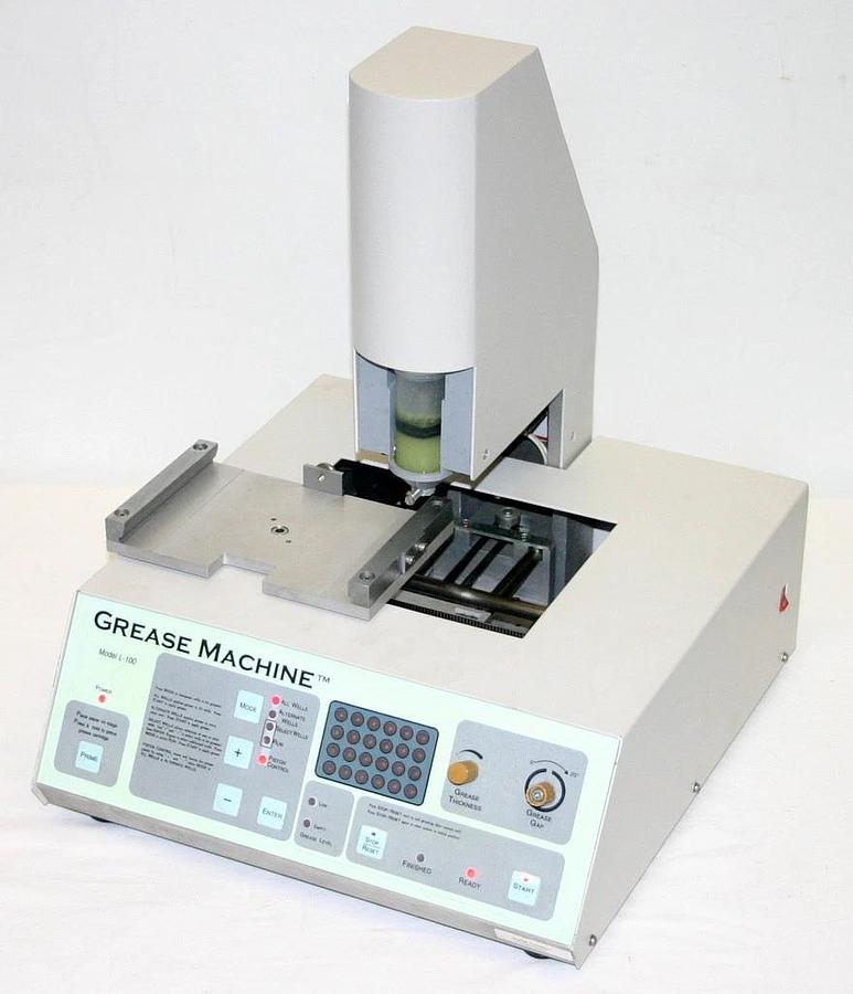 Used HAMPTON RESEARCH GREASE MACHINE, MODEL L-100 FOR 24 WELL CRYSTALLIZATION PLATES