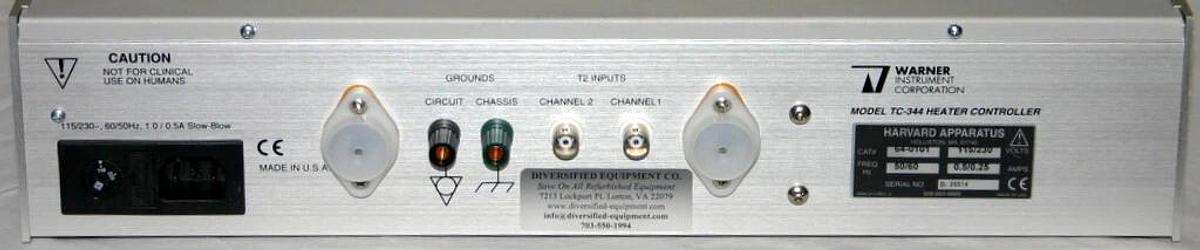 WARNER INSTRUMENT DUAL AUTOMATIC TEMPERATURE CONTROLLER, MODEL TC-344B