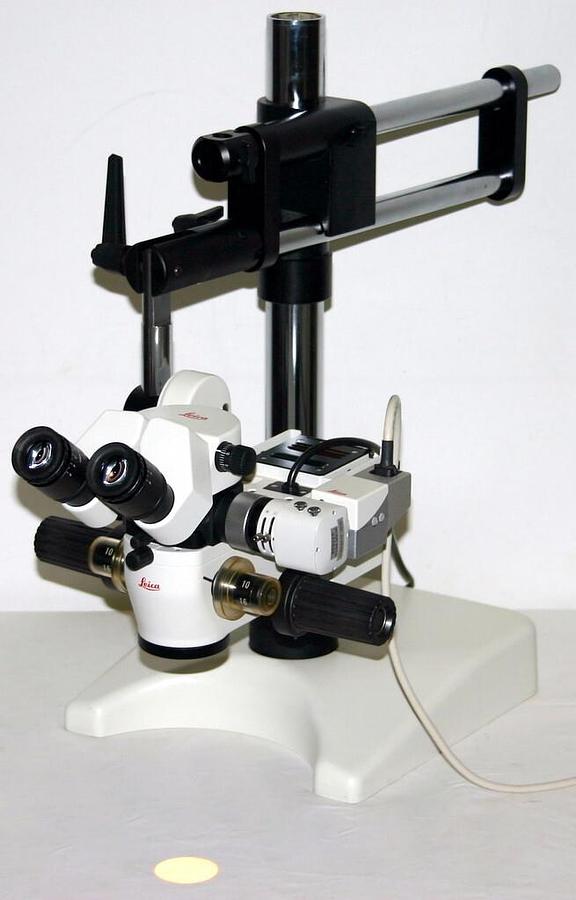 LEICA TABLETOP STEREO MICROSCOPE, MODEL M651 WITH CAMERA
