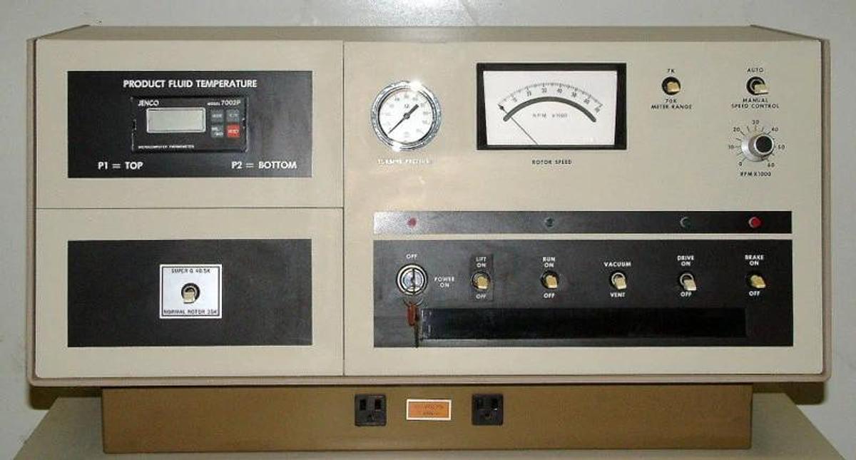 Used ELECTRO-NUCLEONICS, ALFA WASSERMANN ULTRACENTRIFUGE, ROTORS, MODEL K MARK II