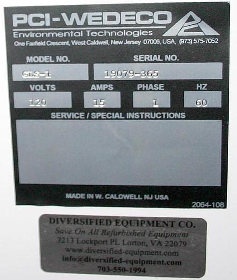 Used PCI-Wedeco / OGSI GLS1 / OG15 Test, Lab, Medical equipment GLS1 / OG15