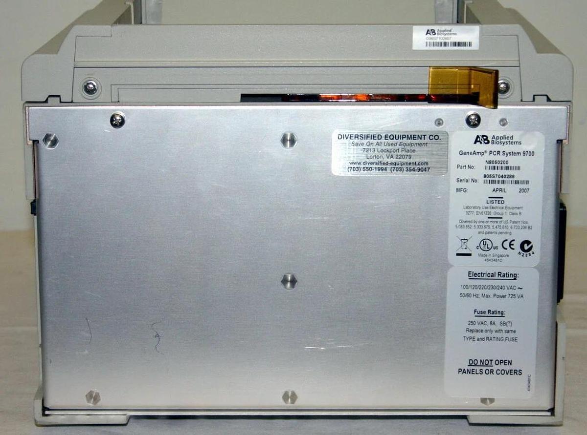 Used APPLIED BIOSYSTEMS ABI GENEAMP PCR 9700 GOLD BLOCK THERMAL CYCLER, Version 3.12