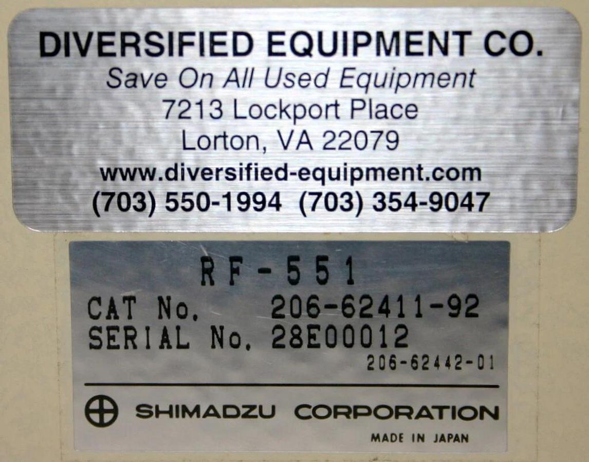 Used SHIMADZU FLUORESCENCE HPLC MONITOR, MODEL RF-551