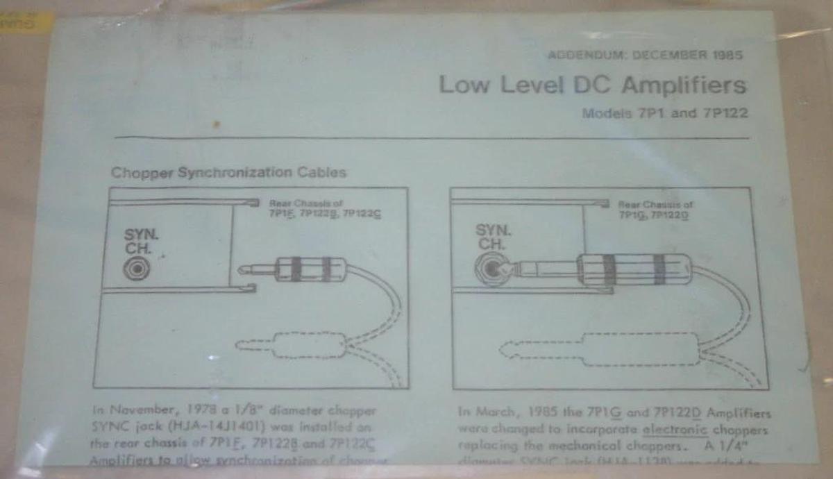 GRASS LOW LEVEL D.C. AMPLIFIER, MODEL 7P122B