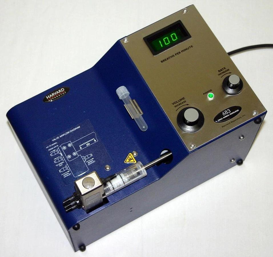 Used HARVARD APPARATUS SMALL ANIMAL RODENT VENTILATOR, MODEL 683, CATALOG# 550000