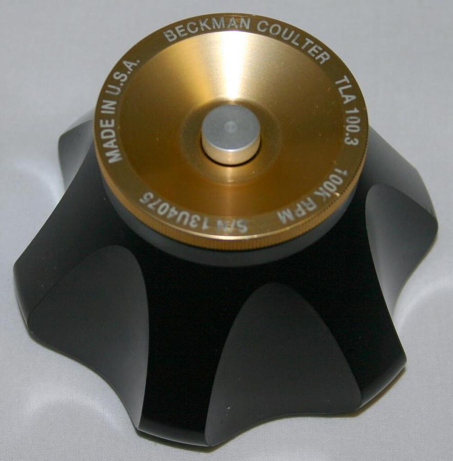 Used BECKMAN COULTER ULTRACENTRIFUGE FIXED ANGLE ROTOR, MODEL TLA-100.3, 6 x 3.5 ML