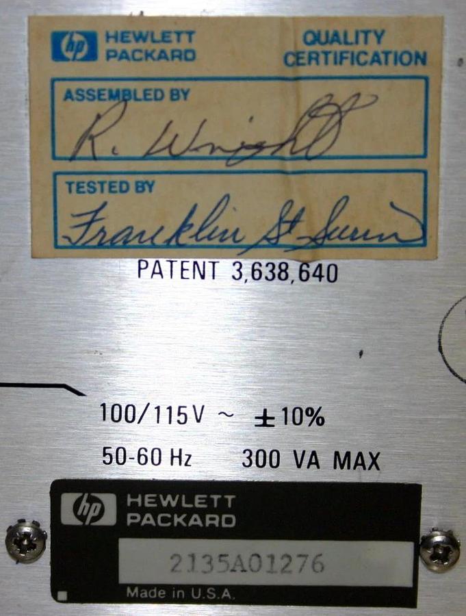 Used HEWLETT PACKARD 8-WAVELENGTH EAR OXIMETER, MODEL 47201A