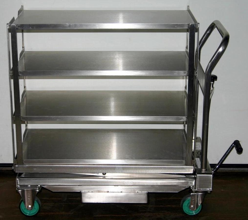 VESTIL STAINLESS STEEL HYDRAULIC SCISSOR LIFT CART, MODEL CART-550-SS