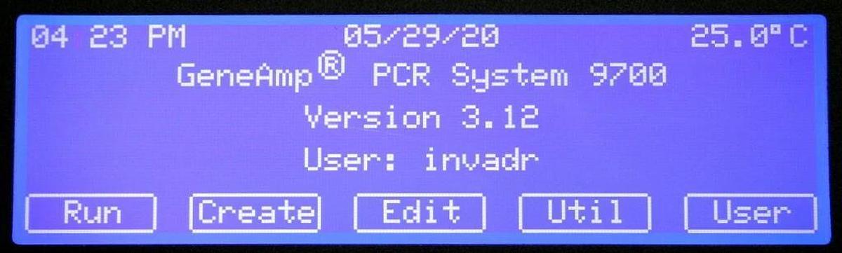 Used APPLIED BIOSYSTEMS ABI GENEAMP PCR SYSTEM 9700 WITH DUAL 96 WELL ALUM BLOCK