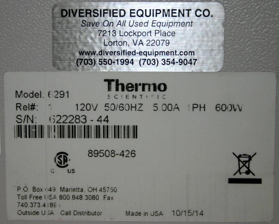 THERMO SCIENTIFIC VWR VACUUM OVEN, MODEL 6291, VWR CATALOG NUMBER 89508-426