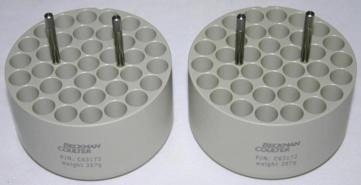 Used BECKMAN COULTER ADAPTER 37 X 5 ML BLOOD TUBE FOR VS 4.750 ROTOR, MODEL C63172