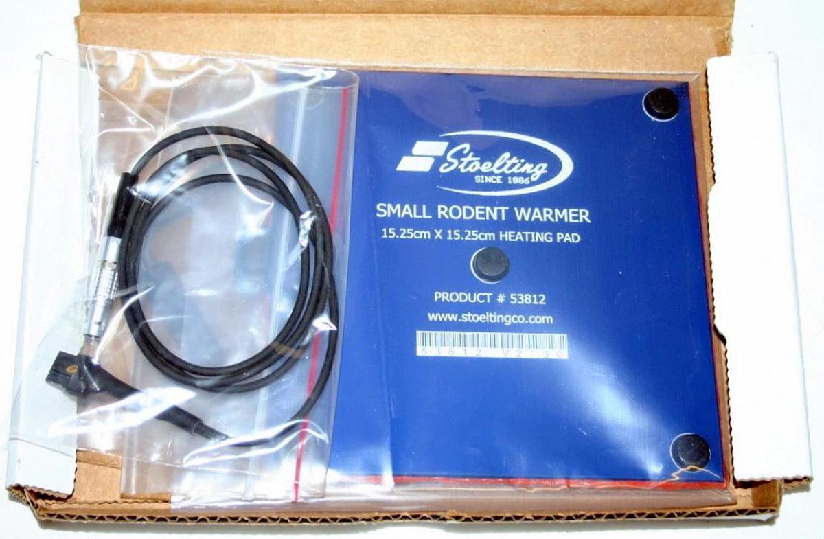 Used STOELTING RODENT WARMER WITH HEATING PAD, MODEL 53800R, NEW IN THE BOX