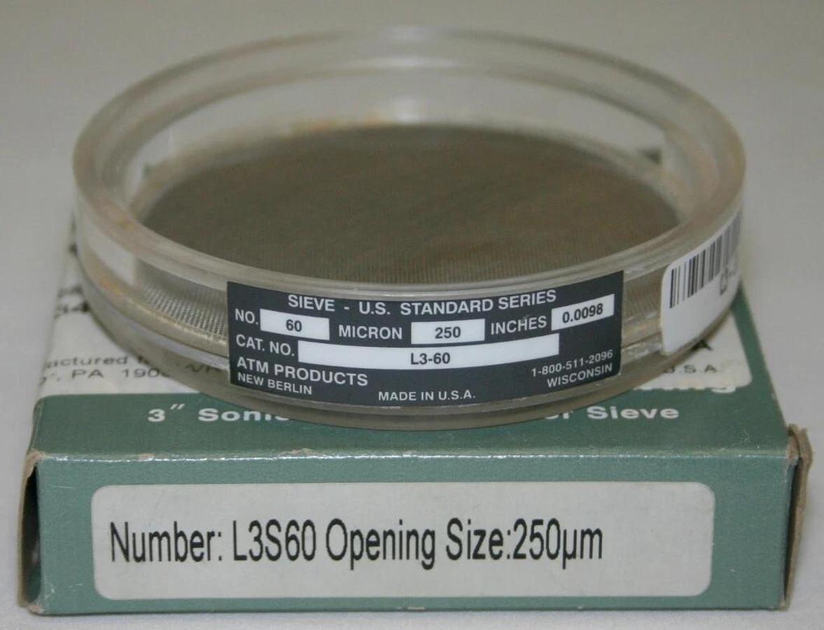 Used ADVANTECH 3" DIAMETER CLEAR ACRYLIC SONIC SIFTER SEPARATOR SIEVE , L3S SERIES