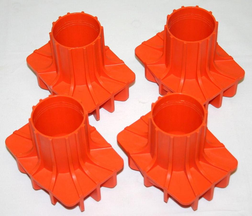Used BECKMAN COULTER 250 ML CONICAL ADAPTERS, ORANGE, MODEL 392079 FOR JS-5.3 ROTOR